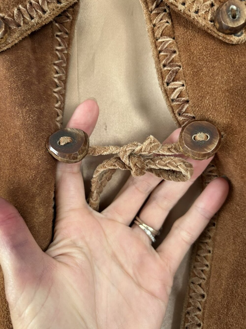 Vintage Alan Michaels Brown Leather Suede women’s Jacket - Picture 4 of 8